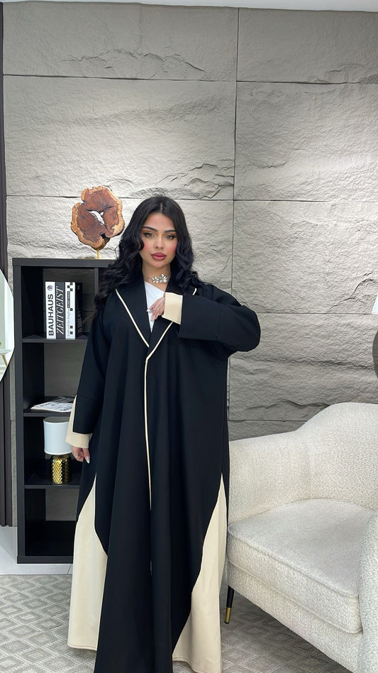 Eclipse Contrast Panelled Abaya