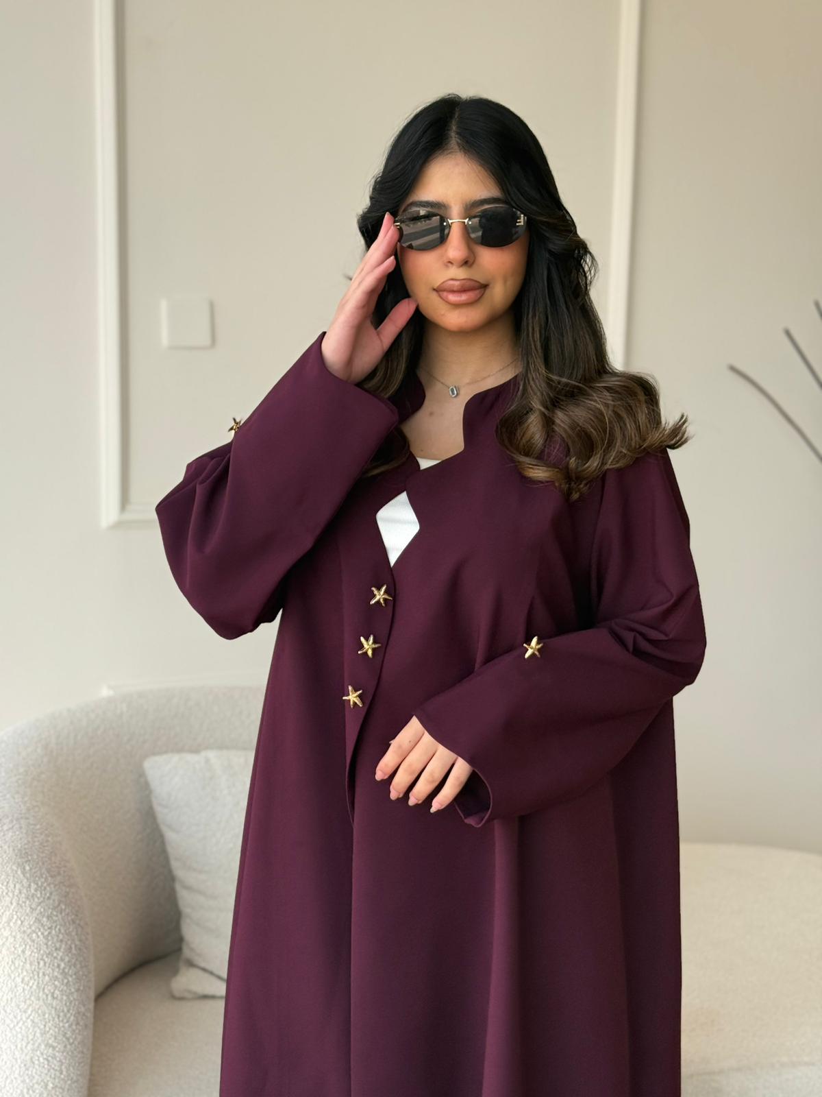 Deep Burgundy with Gold Star