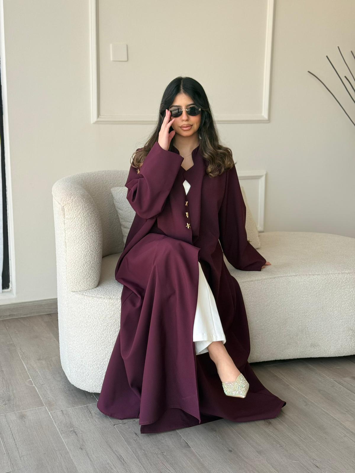 Deep Burgundy with Gold Star