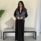 Crepe Abaya With Sado Lace