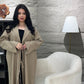 Serene Taupe Trench-Style Abaya