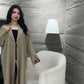 Serene Taupe Trench-Style Abaya
