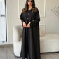 Black Minimate Abaya With Golden Buttons